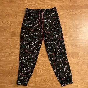 Black FRIENDS  pajama pants